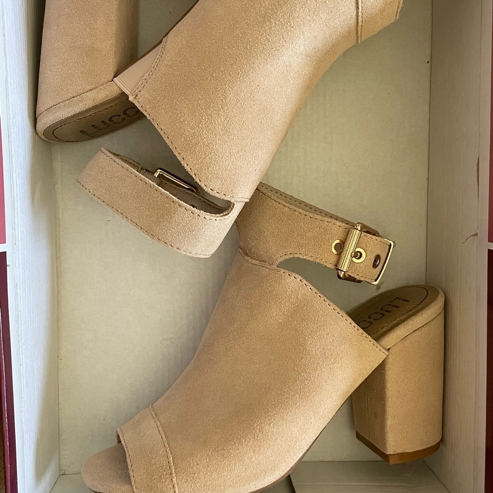 LUCCA LANE Women's Natural Seleste Open Toe Ankle Strap Heel Sandals BRAND NEW - Picture 4 of 8